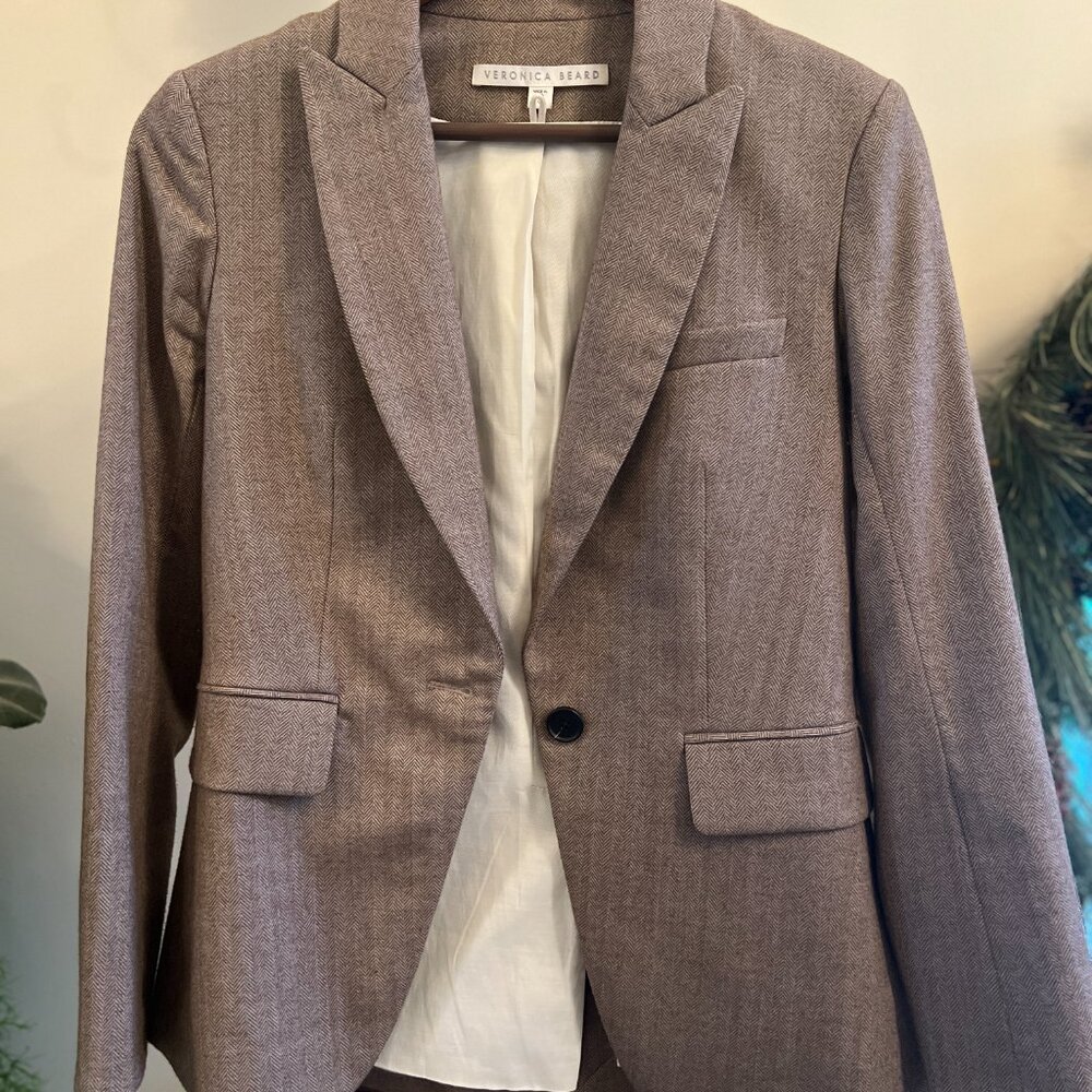 Veronica Beard Dickey Blazer in Neutral Brown - Picture 4 of 9
